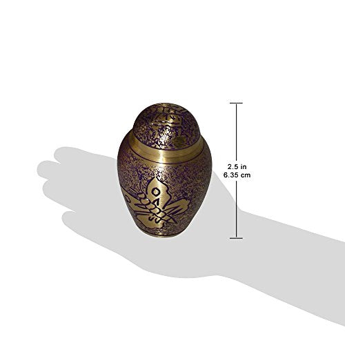 Beautiful Life Urns Purple Butterfly Keepsake Urn for Ashes - Small Size - NOT Intended for Full Cremation Ash Quantity - size: Keepsake