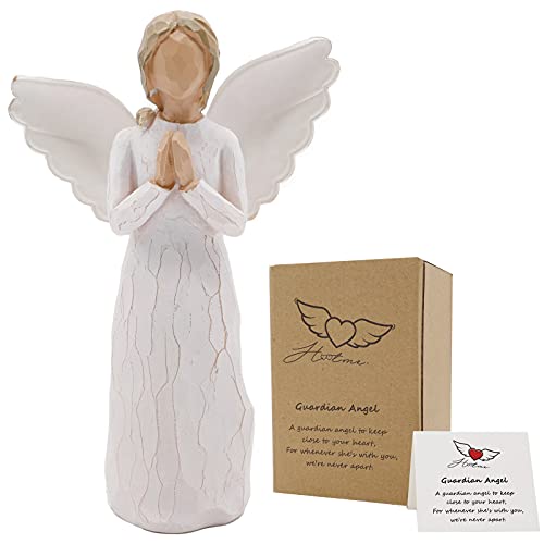 Guardian Angel Figurine, Graduation Memorial Gifts for Her, Best Friend Birthday Gifts for Women, Angel Gift to Express Friendship Sympathy Gratitude Bereavement, Hand-Painted Sculpted Figure