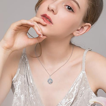 DAOCHONG Tree of Life Sister Urn Necklace for Ashes Women Memorial Jewelry | Sterling Silver Cremation Pendant | Human Ashes Keepsake | Sympathy Gift for Loss of Sister Loved Ones