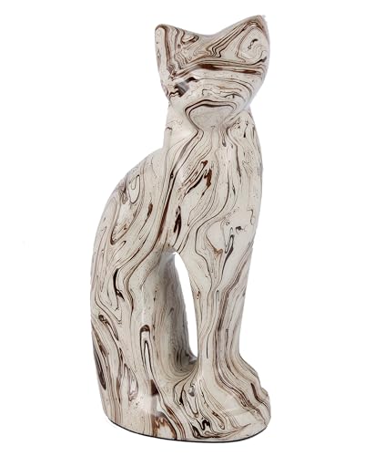Cat Urns for Ashes - Pet Memorial Cat Urn Cat Memorial Gift, Pet Urn for Cat Ashes Keepsake Pet urns for Cats Ashes, Pet Ashes Urn, Pet Cremation Urn (Marble Brown) - color: Marble Brown