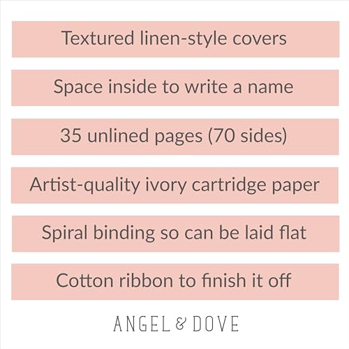 ANGEL & DOVE Funeral Guest Book - Black Textured Covers - 12 x 8 - for Condolence, Memorial, Keepsake