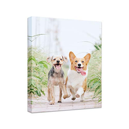 Personalized Photo to Canvas Print - Canvas Prints With Your Photos on Custom Wall Art for Bedroom, Living Room, Wedding Baby Pet Family Picture Framed Wall Art (6" W x 8" H) - size: 8"L x 6"W