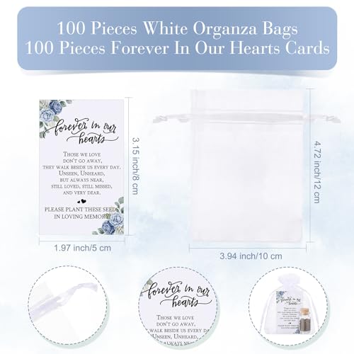 Tanlade 100 Set Funeral Favor Memorial Seed Packet for Guest, Rose - style: Rose
