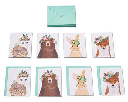 Papyrus Blank Cards with Envelopes, Woodland Animals (20-Count) - color: Woodland Animals