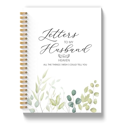 Husband Memorial Gifts Notebook Journal 5.5x8.3, Loss of Husband Sympathy Gift Hardcover Notebook for Note Taking, Condolence Grief Gift Journal for Writing - color: Letters Husband2