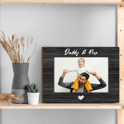 Daddy 4x6 Dad Photo Frame - Fathers Day Wooden Picture Frame - color: XK03