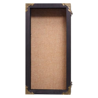 Shadow Box Frame 8x16 with Real Glass Door, Extra Deep 4 Inch Memory Display Case, Solid Wood Shadow Box Display for Medals, Collectibles, Photos, Flowers, Wall or Tabletop () - size: Tall Deep 8x16 Black
