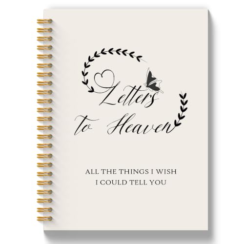Memorial Gifts Grief Journal for Women, Sympathy Gifts for Loss of Loved One Notebook, Grief Bereavement Gift, Letters to Heaven Hardcover Notebook 5.5x8.3 Inch - color: Letters