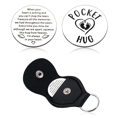 Miscarriage Gifts for Mothers, Infant Loss Bereavement Gift, Pocket Hug from Heaven Miscarriage Memorial Coin Grief Gifts for Women Men in Memory of Loved One, Sympathy Gift for Loss of Loved One