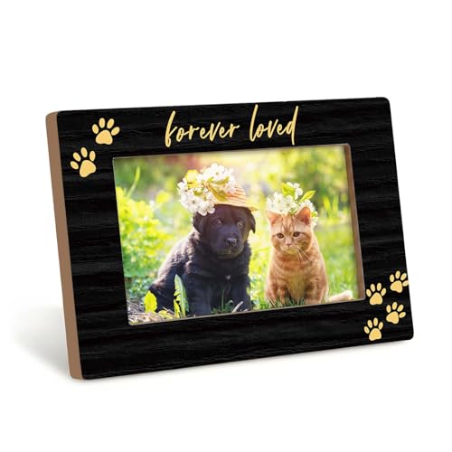 Dog Memorial Picture Frame 4x6, In Memory of Dog Wooden Photo Frame, Memorial Gifts for Loss of Pets Dogs Cats, Forever Loved Sympathy Pet Picture Photo Frames Decor for Desk Table Room - color: color-5