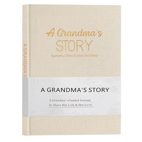 Artmag Grandma's Life Story Journal Family Keepsake Book Linen Hardcover for Grandma to Share Her Memories, with 250+ Prompt Questions Gift for Birthday Mother's Day Christmas (Beige) - color: Beige, size: Grandma's Life Story Journal