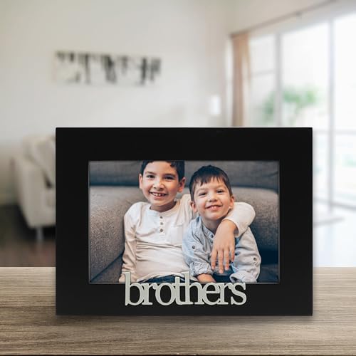 Malden International Designs 4316-46 Brothers Expressions Picture Frame, 4x6, Black - style: Brothers