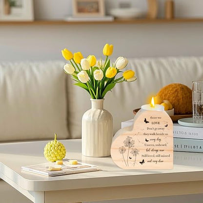 Sympathy Gifts for Loss of Loved One - Memorial Bereavement Condolence Remembrance Gifts for Mother Father Grandma Grandpa Loss of Loved One Those We Love Heart Shaped Candle Holders