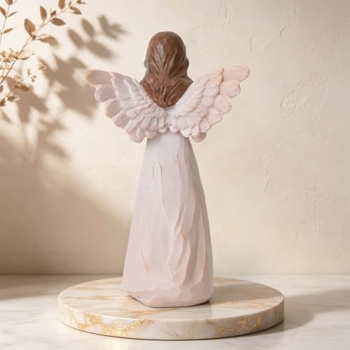 New Job Gifts for Women, Angel Figurines Holding New Job Sign | Farewell Goodbye Gift for Coworkers, Congratulations Gift, Office Desk Decorative Keepsake, Sculpted Hand-Painted Statue - style: New Job Gifts
