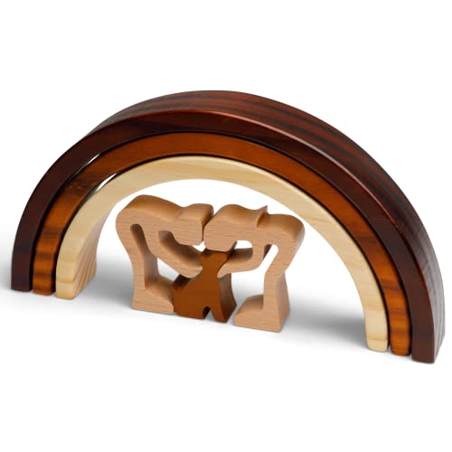 Capti Rainbow Bridge Dog Memorial Gifts, Pet Memorial - I'll Meet You at The Rainbow Bridge - Pet Loss Gifts, Bereavement, Sympathy Keepsake Dog Mom, Dog Dad for Loss of Pet (Dog and Family)