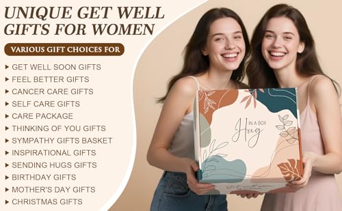 Get Well Gifts Basket for Women After Surgery Recovery Cancer Care Package | Get Well Soon Gift Baskets Feel Better Chemo Self Care Package Thinking of You Encouragement Comfort Gift Box for Sick Friend - color: Dusty Blue