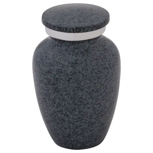Graystone Keepsake Cremation Urn for Ashes, Aluminum, Gray Urn, Keepsake Sized Cremation Urn, 3 Inches High - color: Graystone