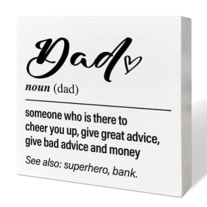 Dad Gifts from Daughter Son Kids, Funny Dad Gifts for Birthday Father's Day Christmas, Best Dad Ever Father Gifts, Someone Who Is There to Cheer You Up, Wooden Box Sign - color: A4