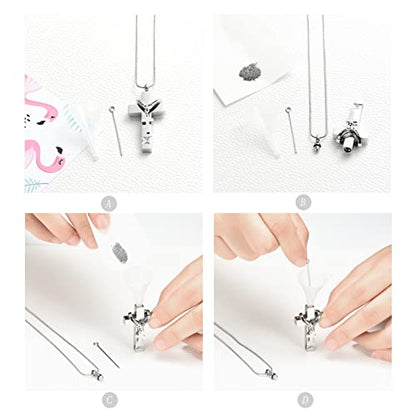 Forever in My Heart Birthstone Personalized Double Cross Urn Pendant Cremation Jewelry for Ashes Cross Ashes Keepsake - color: Silver-White