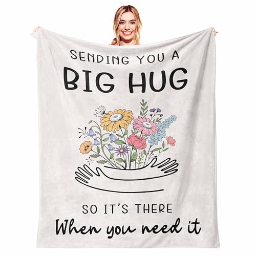Get Well Gifts for Women/Men White Blanket 50"x60" | Inspirational/Thinking of You/Cancer Care/Feel Better/Surgery Recovery Gift for Women, Soft Hug/Get Well/Healing Blanket - color: Get Well/Inspirational Gifts-white, size: 50"X60"