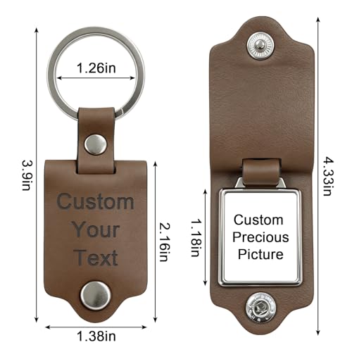 Double Sided Custom Keychain With Picture Alloy Color Printing Personalized Photo Keychain Customizable Text Gifts - color: D-fathers Day