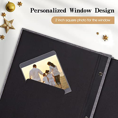 potricher Photo Album 4x6 Pictures, 100 Pockets, Linen Cover, Red - color: Red, size: 100 Pockets