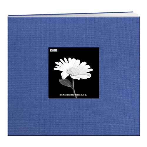 Pioneer 8 Inch by 8 Inch Postbound Fabric Frame Cover Memory Book, Sky Blue - color: Sky Blue, size: 8"x8"