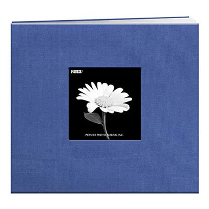 Pioneer 8 Inch by 8 Inch Postbound Fabric Frame Cover Memory Book, Sky Blue - color: Sky Blue, size: 8"x8"