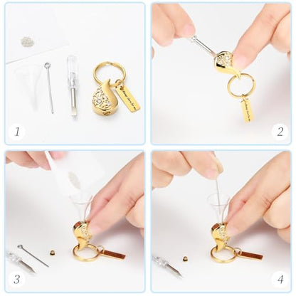 Hearbeingt Teardrop Urn Keychain for Ashes Tree of Life Cremation Jewelry - color: Customize Nameplate