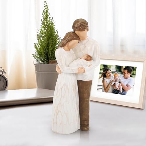 New Parents Gift for Couple,New Mom and Dad Gift,First Time Mom Dad Gifts - color: White-family of 3
