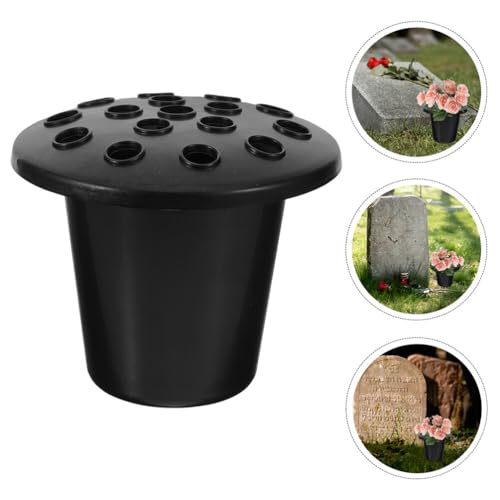 HANABASS Cemetery Grave Vase Inserts: 8pcs 16 Holes Cemetery Flowers Holder Graveside Bracket Memorial Day Grave Decorations Cemetery Vases for Graveyard Flower Marker