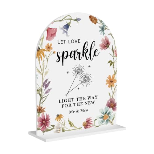 Acrylic Wedding Sign Reserved for Immediate Family Signs for Ceremony Modern Calligraphy White Arch Wildflowers Acrylic Table Top Signs for Wedding and Event Party Table Decor 8x10 Inch - color: Reserved for Immediate Family