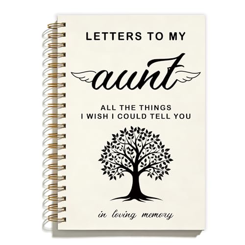 FTKBGHY Memorial Gifts for Loss of Aunt Grief Journal Notebook, Sympathy Notebooks Gifts for Loss of Loved One, Bereavement Gift, Letters to My Aunt Journal, 5.5x8.3 Inch - color: Colour-12