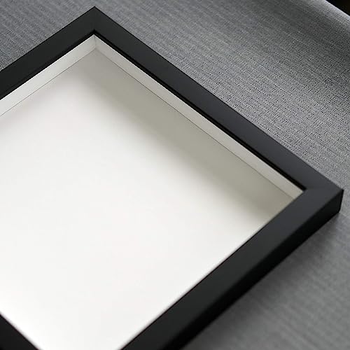 4x10 Shadow Box Black Frame | Interior Size 4x10 in by 3/4" Depth - This Black Frame is Made to Display Items Up to 3/4" Depth Includes Shatter Resistant Acrylic, Backing, Hardware - size: 4x10