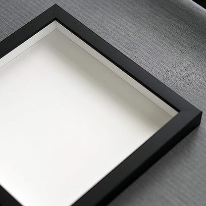 4x10 Shadow Box Black Frame | Interior Size 4x10 in by 3/4" Depth - This Black Frame is Made to Display Items Up to 3/4" Depth Includes Shatter Resistant Acrylic, Backing, Hardware - size: 4x10
