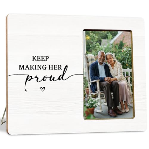 Memorial Gifts Picture Frame for Loss of Dad Grandpa Son, Sympathy Remembrance Gifts Frame for Loss of Papa, Keep Making Him Proud - color: Him