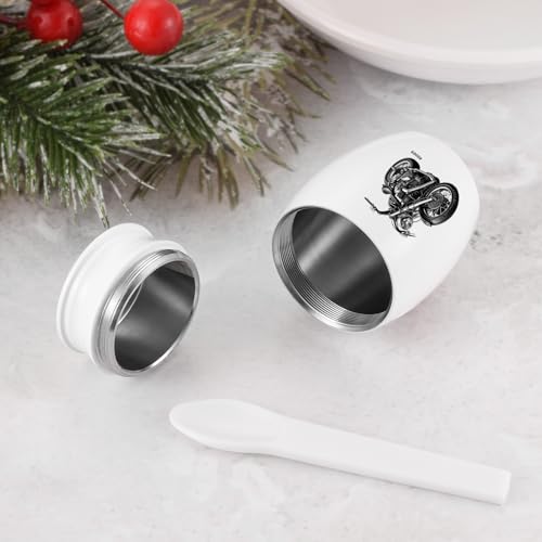 SOITIS Mini Urns Stainless Steel Decorative Cremation Keepsake for Ashes 1.57 Small Urns Memorial Ashes Urn with Black Motorcycle - Riding in Heaven