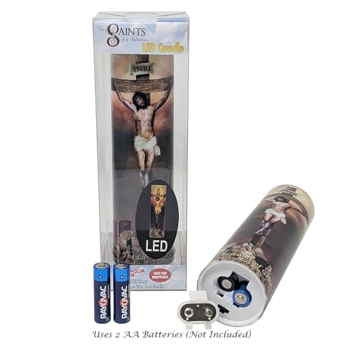 Crucifixion - Lamb of God, LED Flameless Devotional Prayer Candle