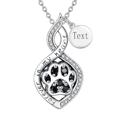 Butterfly/Dragonfly/Pet Paw/Tree of Life/Maple Leaf/Cross Urn Necklace for Ashes 925 Sterling Silver Cremation Pendant Jewelry Gifts for Women Mom - color: Pet （Custom）