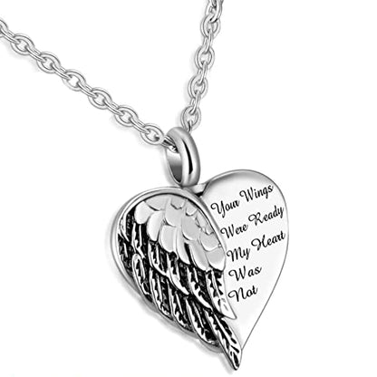 Beydodo Personalized Heart Cremation Urn Necklace for Ashes Always in My Heart Memory Necklace Gift with Funnel Kit - color: Style 3