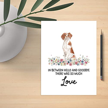 Andaz Press Jumbo Pet Sympathy Card with Envelope, Sorry For Your Loss Card, Brittany, Loss Of Pets, Dog Grief Bereavement Card with Big Blank Space to Send to Friends, Family, 8.5" x 11", 1-Pack - color: Brittany