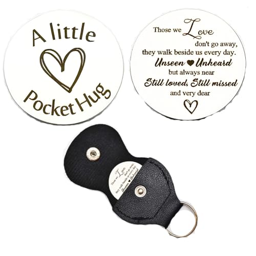 RFTWXHPN Pocket Hug Token Gift Keychain Christmas Birthday Gifts Long Distance Relationship Hug Tokens Keepsake Pocket Hugs - color: Those We Love Don't Go Away