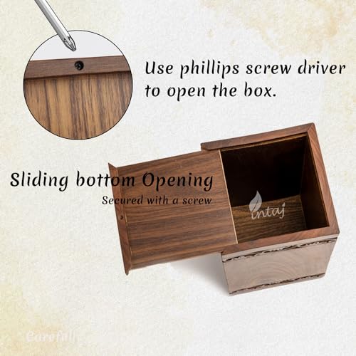 Guitar Wings Wooden Keepsake Urn for Human Ashes, 20 Cu in, White - color: Antique White, size: Keepsake (20 lbs)