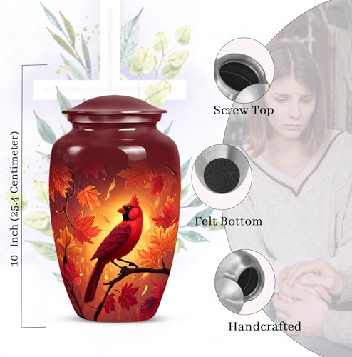 Red Cardinal Cremation Urns for Human Ashes - Funeral Urns for Adult Ashes Men - - color: Urn for Cardinal Ashes