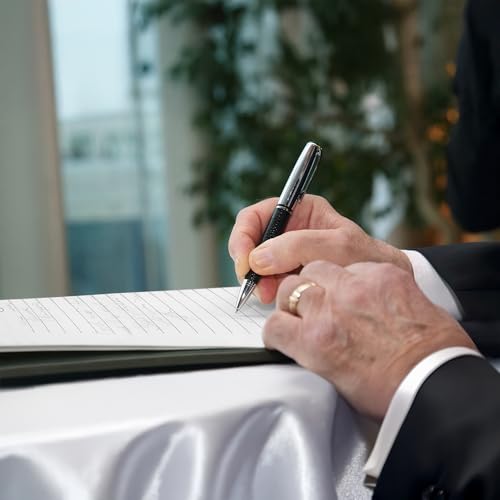 Useful Co. Funeral Guest Book for Party, Sign in Book, Leather Cover, Black | Sign In Book for Memorial Service or Vacation Home, Hardbound Leather Guest Books, House and Party Guest Book, 9 x 7 In