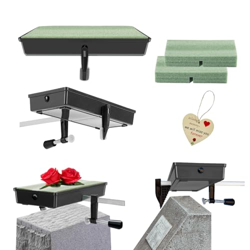 Cemetery Saddle,Grave Headstones Tombstones Saddles,Adjustable,6–12",2 Pack - color: Black, size: 3 to 12 inches