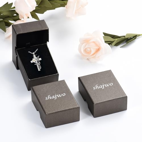 shajwo Hummingbird Urn Necklaces for Ashes - color: Cross-Gold