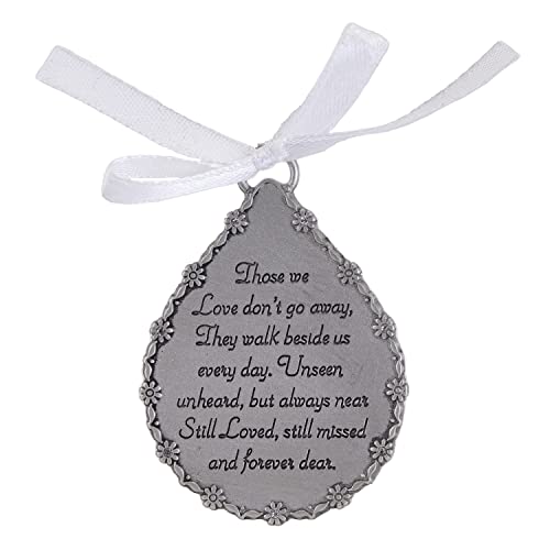 Cathedral Art (Abbey & CA Gift Tear-Shaped Memorial Ornament, One Size, Silver,Christmas - style: Tear