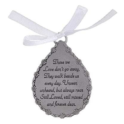 Cathedral Art (Abbey & CA Gift Tear-Shaped Memorial Ornament, One Size, Silver,Christmas - style: Tear
