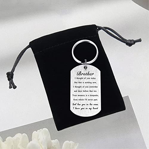 Alotozo Memorial Gifts - Sympathy Keychain for Loss of Loved One - color: Brother Memorial Gifts